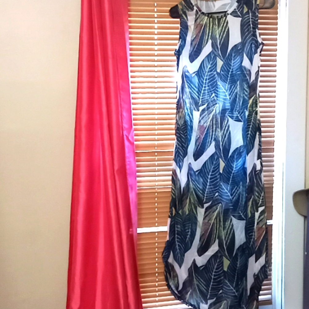 White leaf dress